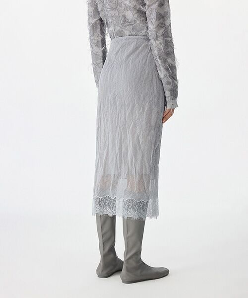 JNBY / ジェーエヌビーワイ ミニ・ひざ丈スカート | Shimmer Lace Knit Skirt / レースニットスカート | 詳細15