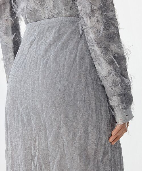 JNBY / ジェーエヌビーワイ ミニ・ひざ丈スカート | Shimmer Lace Knit Skirt / レースニットスカート | 詳細16