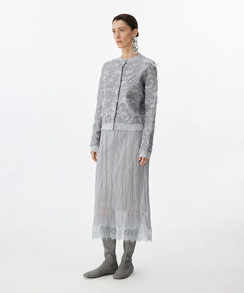 JNBY / ジェーエヌビーワイ ミニ・ひざ丈スカート | Shimmer Lace Knit Skirt / レースニットスカート | 詳細19