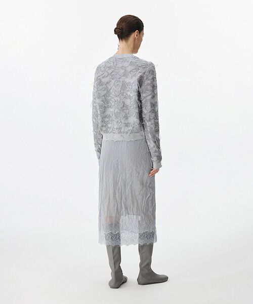 JNBY / ジェーエヌビーワイ ミニ・ひざ丈スカート | Shimmer Lace Knit Skirt / レースニットスカート | 詳細20