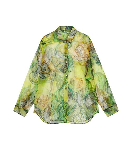 JNBY / ジェーエヌビーワイ シャツ・ブラウス | Sheer Botanical Shirt / シアーボタニカルシャツ | 詳細7