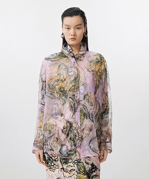 JNBY / ジェーエヌビーワイ シャツ・ブラウス | Sheer Botanical Shirt / シアーボタニカルシャツ | 詳細14