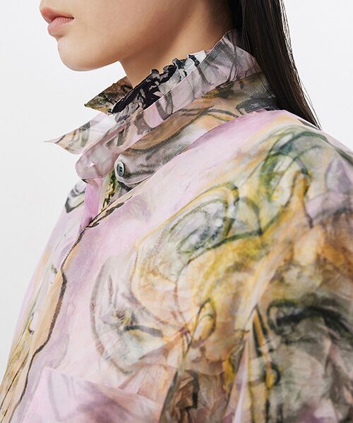 JNBY / ジェーエヌビーワイ シャツ・ブラウス | Sheer Botanical Shirt / シアーボタニカルシャツ | 詳細15