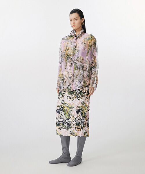 JNBY / ジェーエヌビーワイ シャツ・ブラウス | Sheer Botanical Shirt / シアーボタニカルシャツ | 詳細18