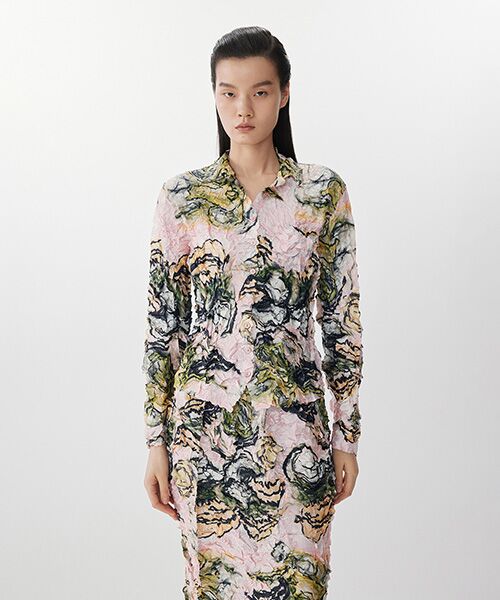 JNBY/ジェーエヌビーワイ Bloom Textured Shirt SOFT PINK M JNBY/ジェーエヌビーワイ Bloom Textured Shirt SOFT PINK M