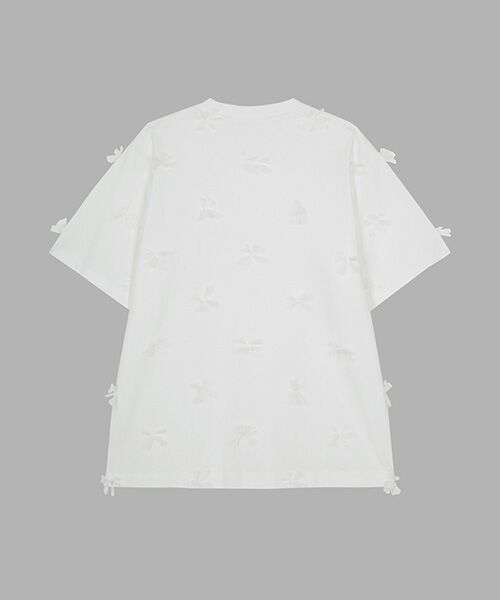 JNBY / ジェーエヌビーワイ Tシャツ | Ethereal Bloom Tulle T-shirt / チュールTシャツ | 詳細8