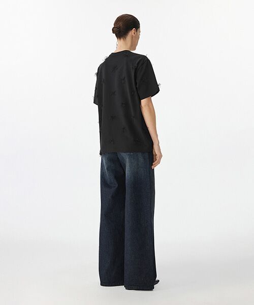 JNBY / ジェーエヌビーワイ Tシャツ | Ethereal Bloom Tulle T-shirt / チュールTシャツ | 詳細14