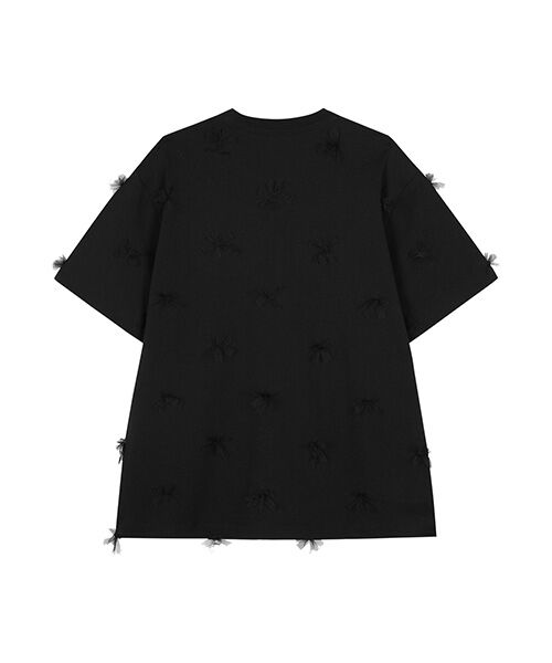 JNBY / ジェーエヌビーワイ Tシャツ | Ethereal Bloom Tulle T-shirt / チュールTシャツ | 詳細16