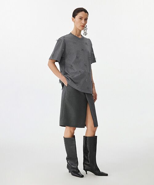 JNBY / ジェーエヌビーワイ Tシャツ | Ethereal Bloom Tulle T-shirt / チュールTシャツ | 詳細22