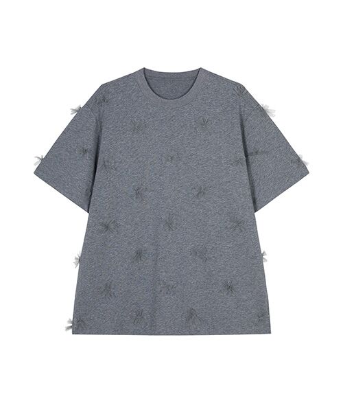 JNBY / ジェーエヌビーワイ Tシャツ | Ethereal Bloom Tulle T-shirt / チュールTシャツ | 詳細23