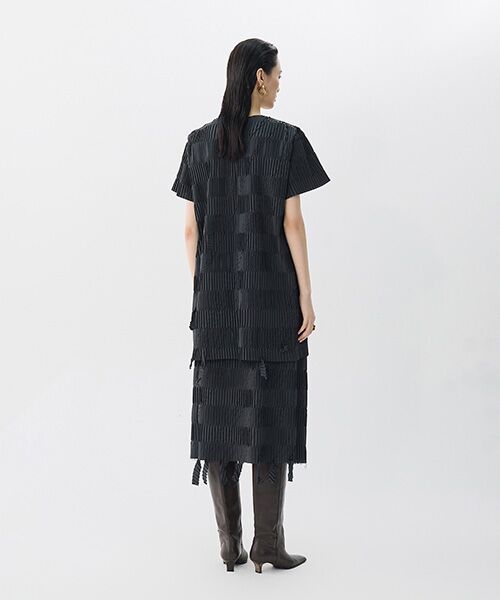 JNBY / ジェーエヌビーワイ ミニ丈・ひざ丈ワンピース | Structured Pleated Dress /  プリーツドレス | 詳細3