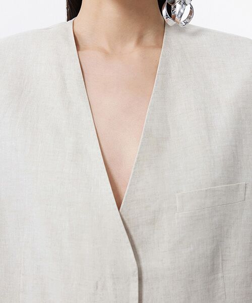 JNBY / ジェーエヌビーワイ ベスト | Minimal Linen Vest / ミニマル リネンベスト | 詳細2