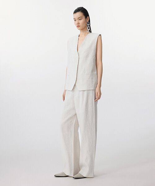 JNBY / ジェーエヌビーワイ ベスト | Minimal Linen Vest / ミニマル リネンベスト | 詳細5
