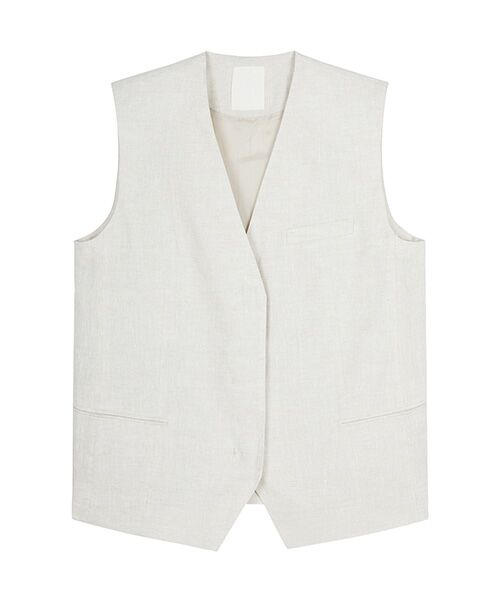 JNBY / ジェーエヌビーワイ ベスト | Minimal Linen Vest / ミニマル リネンベスト | 詳細7