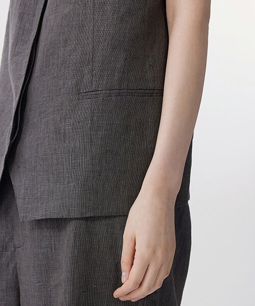 JNBY / ジェーエヌビーワイ ベスト | Minimal Linen Vest / ミニマル リネンベスト | 詳細12