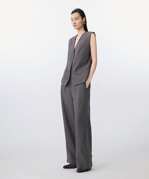 JNBY / ジェーエヌビーワイ ベスト | Minimal Linen Vest / ミニマル リネンベスト | 詳細14