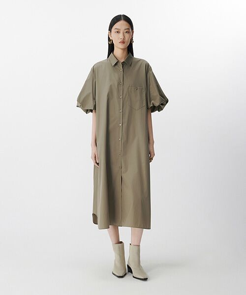 Balloon-sleeve Relaxed Dress （ロング・マキシ丈ワンピース