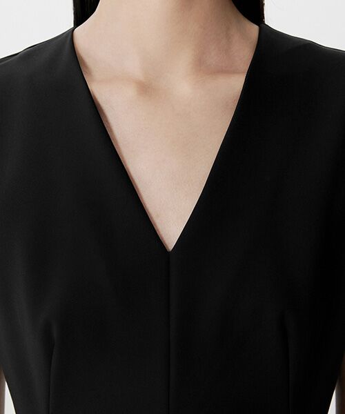 JNBY / ジェーエヌビーワイ ロング・マキシ丈ワンピース | Sculpted Grace V-Neck Dress / Vネックドレス | 詳細5
