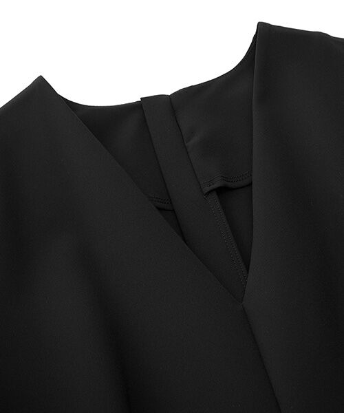 JNBY / ジェーエヌビーワイ ロング・マキシ丈ワンピース | Sculpted Grace V-Neck Dress / Vネックドレス | 詳細9