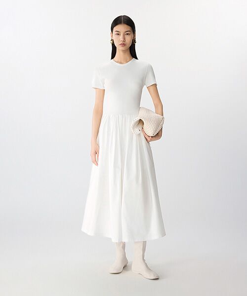 セール】 Textured Harmony Long Dress / テクスチャード