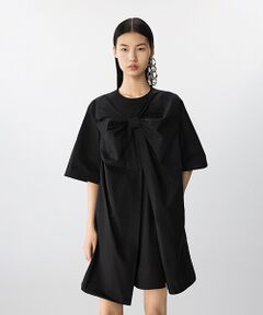 JNBY / ジェーエヌビーワイ ミニ丈・ひざ丈ワンピース | Breeze Tie Asym Dress / リボンワンピースドレス