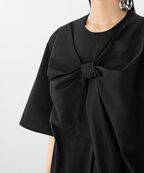 JNBY / ジェーエヌビーワイ ミニ丈・ひざ丈ワンピース | Breeze Tie Asym Dress / リボンワンピースドレス | 詳細3