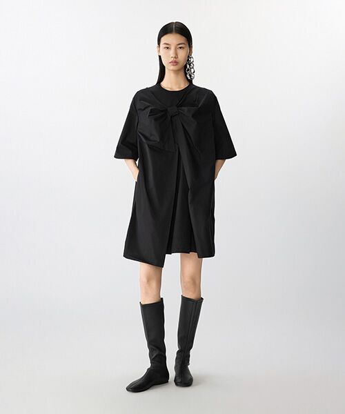 JNBY / ジェーエヌビーワイ ミニ丈・ひざ丈ワンピース | Breeze Tie Asym Dress / リボンワンピースドレス | 詳細6