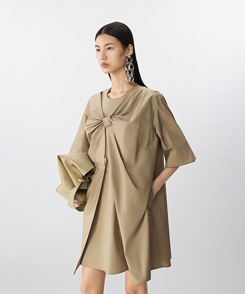 JNBY / ジェーエヌビーワイ ミニ丈・ひざ丈ワンピース | Breeze Tie Asym Dress / リボンワンピースドレス | 詳細10