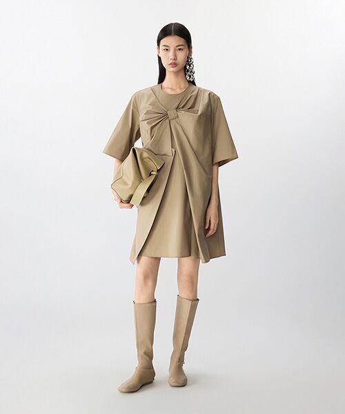 JNBY / ジェーエヌビーワイ ミニ丈・ひざ丈ワンピース | Breeze Tie Asym Dress / リボンワンピースドレス | 詳細13