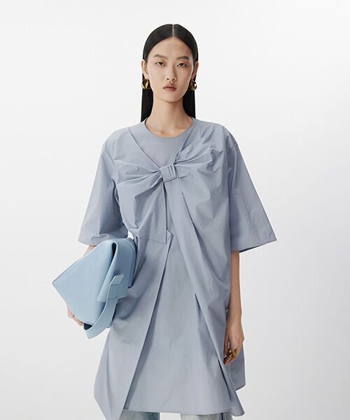 JNBY / ジェーエヌビーワイ ミニ丈・ひざ丈ワンピース | Breeze Tie Asym Dress / リボンワンピースドレス | 詳細19