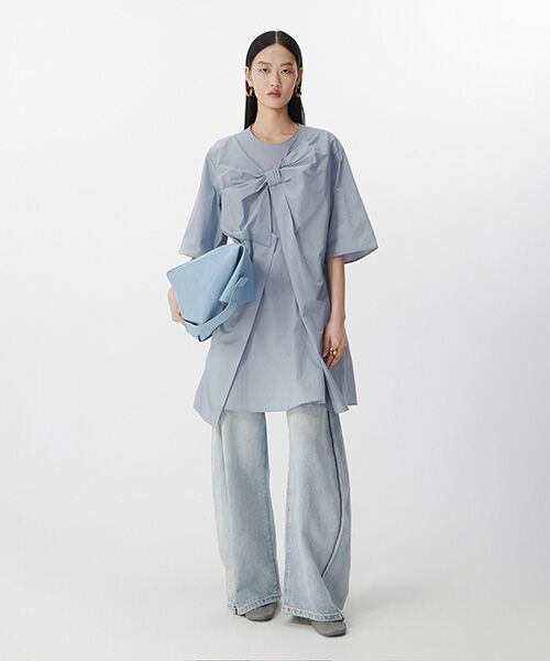 JNBY / ジェーエヌビーワイ ミニ丈・ひざ丈ワンピース | Breeze Tie Asym Dress / リボンワンピースドレス | 詳細24