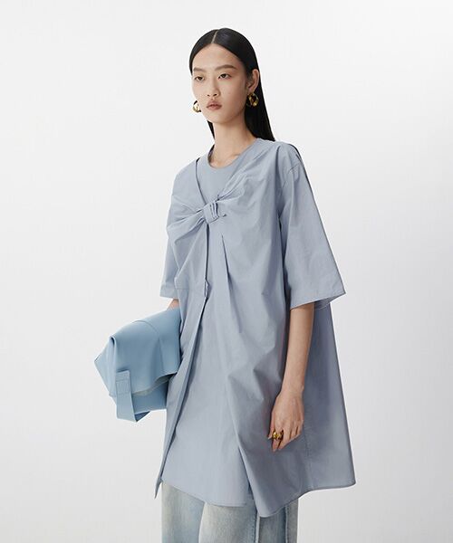 JNBY/ジェーエヌビーワイ Breeze Tie Asym Dress LIGHT BLUE GRAY S JNBY/ジェーエヌビーワイ Breeze Tie Asym Dress LIGHT BLUE GRAY S