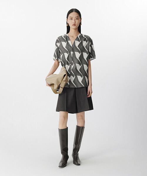 JNBY / ジェーエヌビーワイ シャツ・ブラウス | Soft Geometry Shirt / ソフト ジオメトリーシャツ | 詳細4