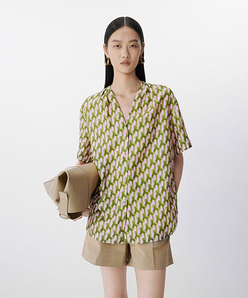 ブラウス シャツ Soft Geometry Shirt / ソフトジオメトリーシャツ レディース セール】Soft Geometry Shirt / ソフトジオメトリーシャツ
