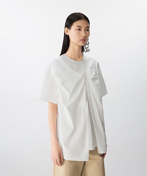 JNBY / ジェーエヌビーワイ シャツ・ブラウス | Breeze Tie Asym Shirt / リボンシャツブラウス | 詳細1