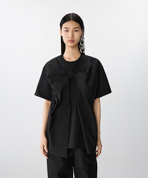 JNBY/ジェーエヌビーワイ Breeze Tie Asym Shirt BLACK S JNBY/ジェーエヌビーワイ Breeze Tie Asym Shirt BLACK S