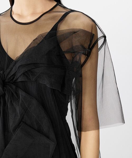 JNBY / ジェーエヌビーワイ シャツ・ブラウス | Airy Ribbon Mesh Top / リボンメッシュトップス | 詳細2