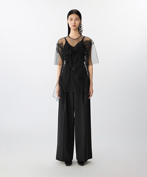 JNBY / ジェーエヌビーワイ シャツ・ブラウス | Airy Ribbon Mesh Top / リボンメッシュトップス | 詳細4