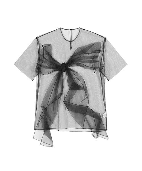 JNBY / ジェーエヌビーワイ シャツ・ブラウス | Airy Ribbon Mesh Top / リボンメッシュトップス | 詳細7