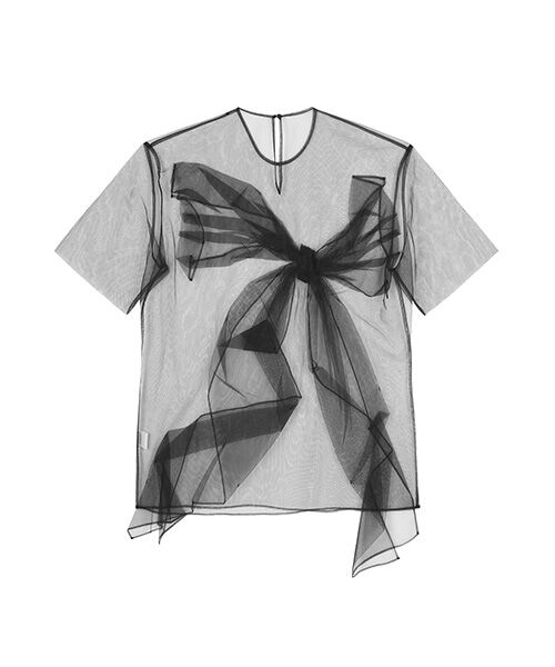 JNBY / ジェーエヌビーワイ シャツ・ブラウス | Airy Ribbon Mesh Top / リボンメッシュトップス | 詳細8