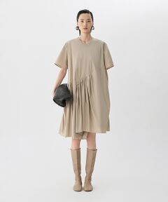 JNBY / ジェーエヌビーワイ ミニ丈・ひざ丈ワンピース | Breezy Gathered Dress / ギャザードレスワンピース