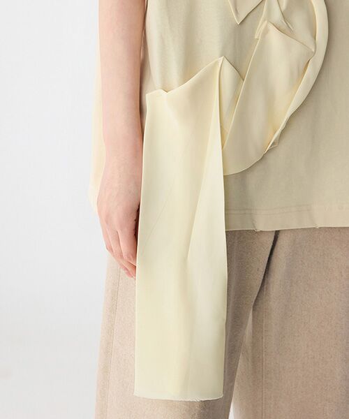 JNBY / ジェーエヌビーワイ カットソー | Whispering Ribbon T-shirt / リボンTシャツ | 詳細3