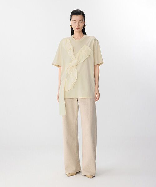 JNBY / ジェーエヌビーワイ カットソー | Whispering Ribbon T-shirt / リボンTシャツ | 詳細4