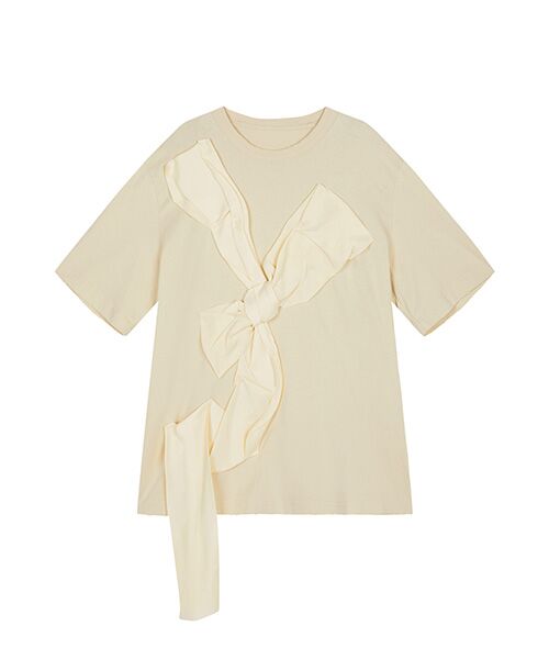 JNBY / ジェーエヌビーワイ カットソー | Whispering Ribbon T-shirt / リボンTシャツ | 詳細7