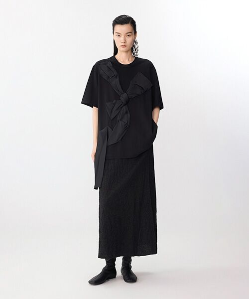 JNBY / ジェーエヌビーワイ カットソー | Whispering Ribbon T-shirt / リボンTシャツ | 詳細13