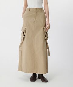 TAO タオ ロング・マキシ丈スカート ベージュ S 2012223A0071 高身長 接触冷感ライトチノAラインロングスカート（トールサイズ