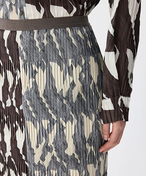 JNBY / ジェーエヌビーワイ ロング・マキシ丈スカート | Pleated Geometry Skirt / プリーツスカート | 詳細3