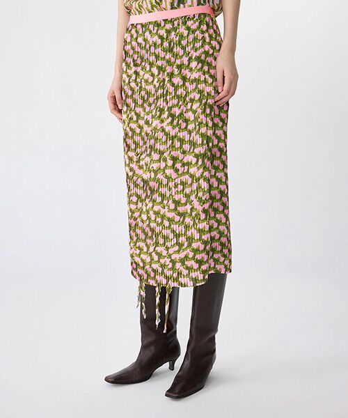 Y's BORN PRODUCT] COTTON TWILL FLARE SKIRT WITH GUSSET(XS