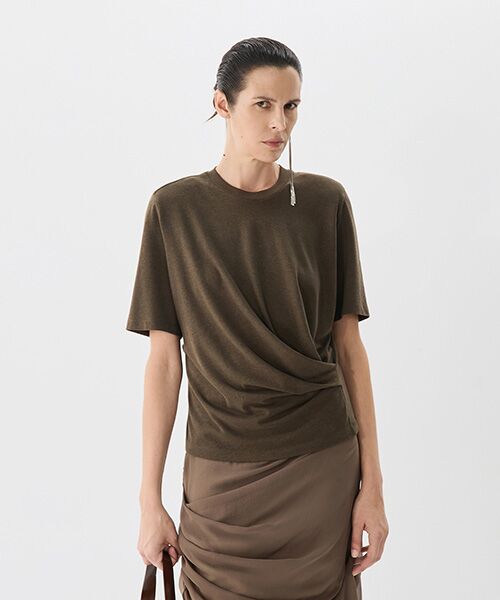 トップス gorozendon セール】 Sculpted Drape Top / ドレープトップス （Tシャツ