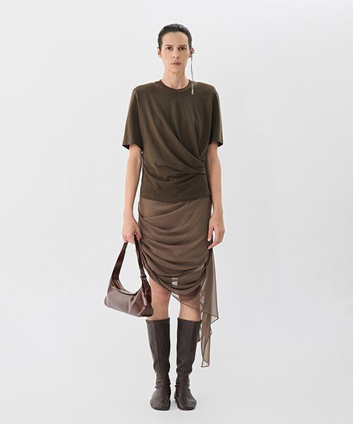 JNBY / ジェーエヌビーワイ Tシャツ | Sculpted Drape Top / ドレープトップス | 詳細10